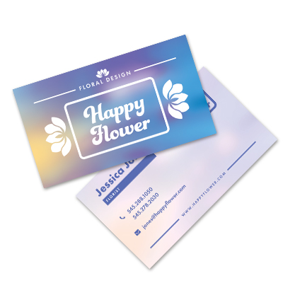 multi-colored double sided ultra thick 3.5x2 inch business card