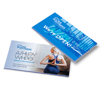 Stack of color filled sandwich business cards